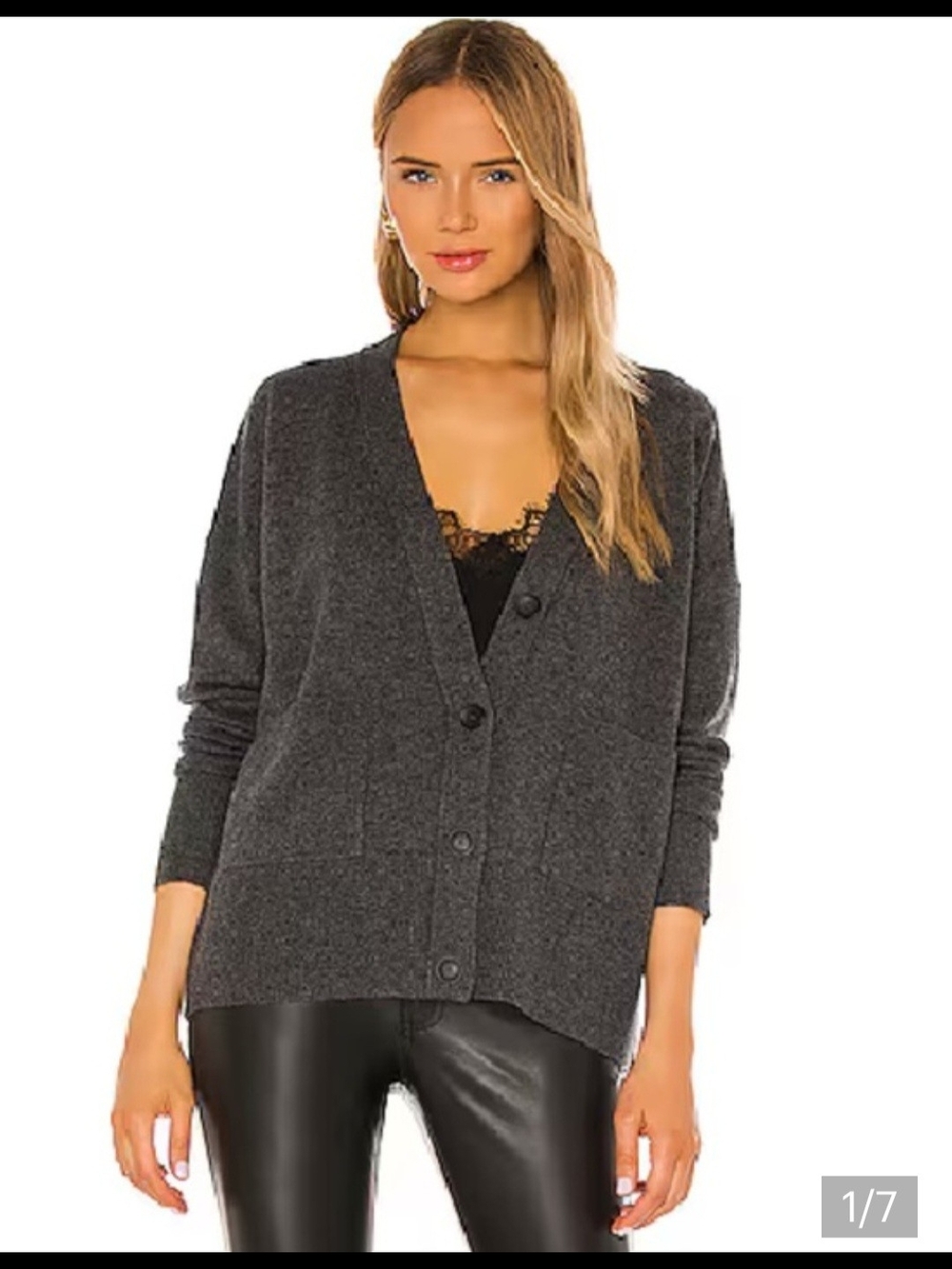 Brochu Walker Cardigan Lace Looker XS $428 Wool And Cashmere